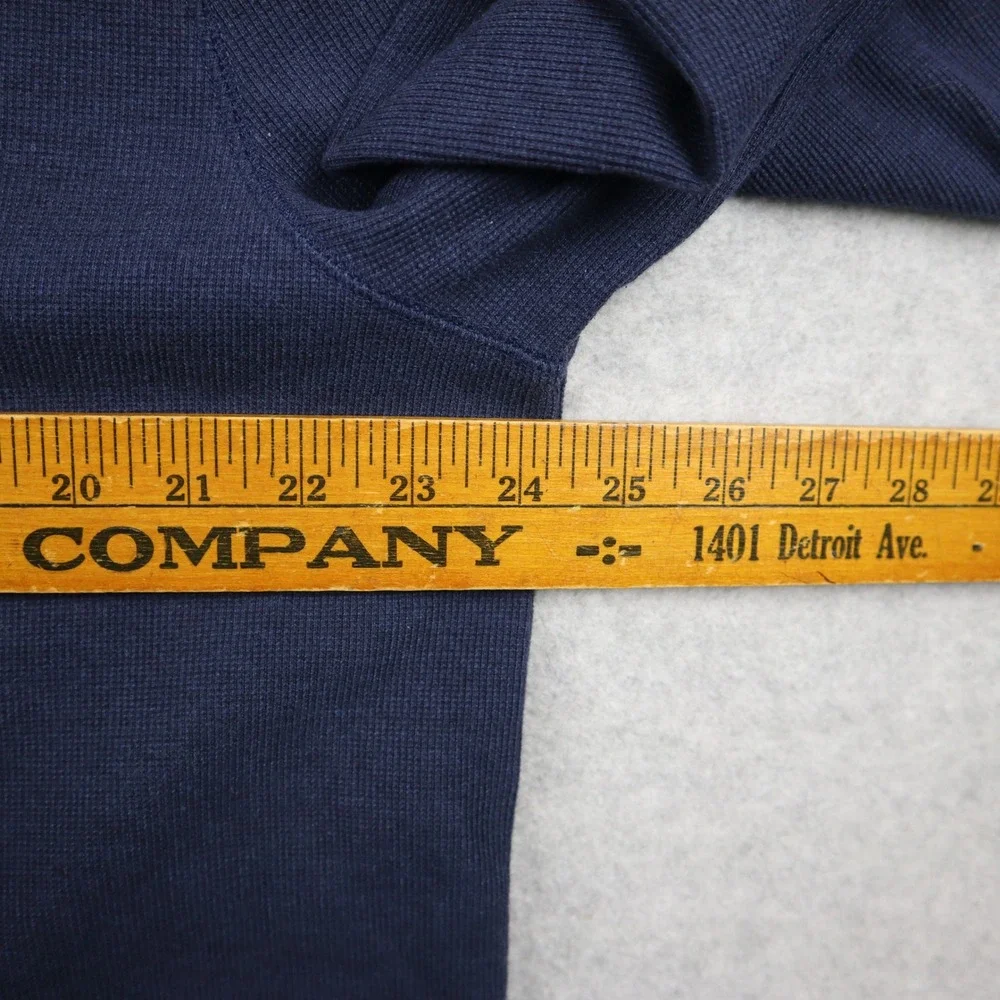 Banana Republic Henley Shirt Mens XXL Tall Navy Blue Waffle Knit Long Sleeve Tee